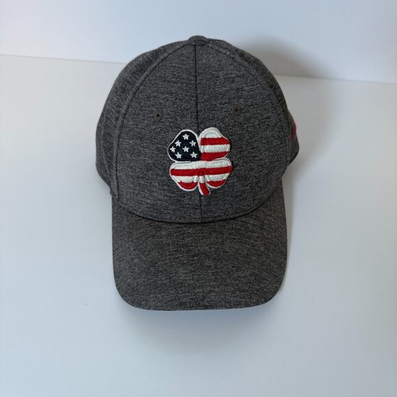 Black Clover Hat Cap Gray L/XL Baseball Hat Golf Cap USA Flag Clover America - Picture 1 of 8